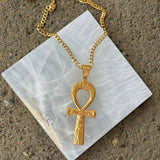 GOLD ANKH AISHA necklace