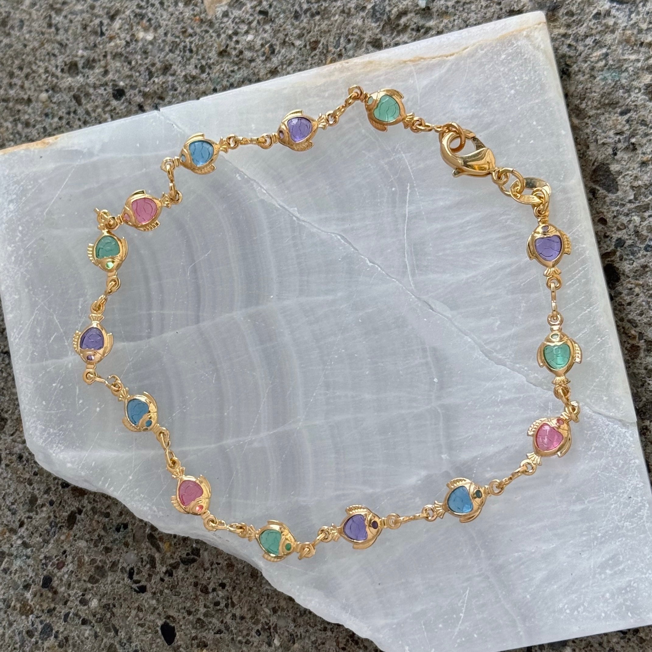 PASTEL FISH anklet