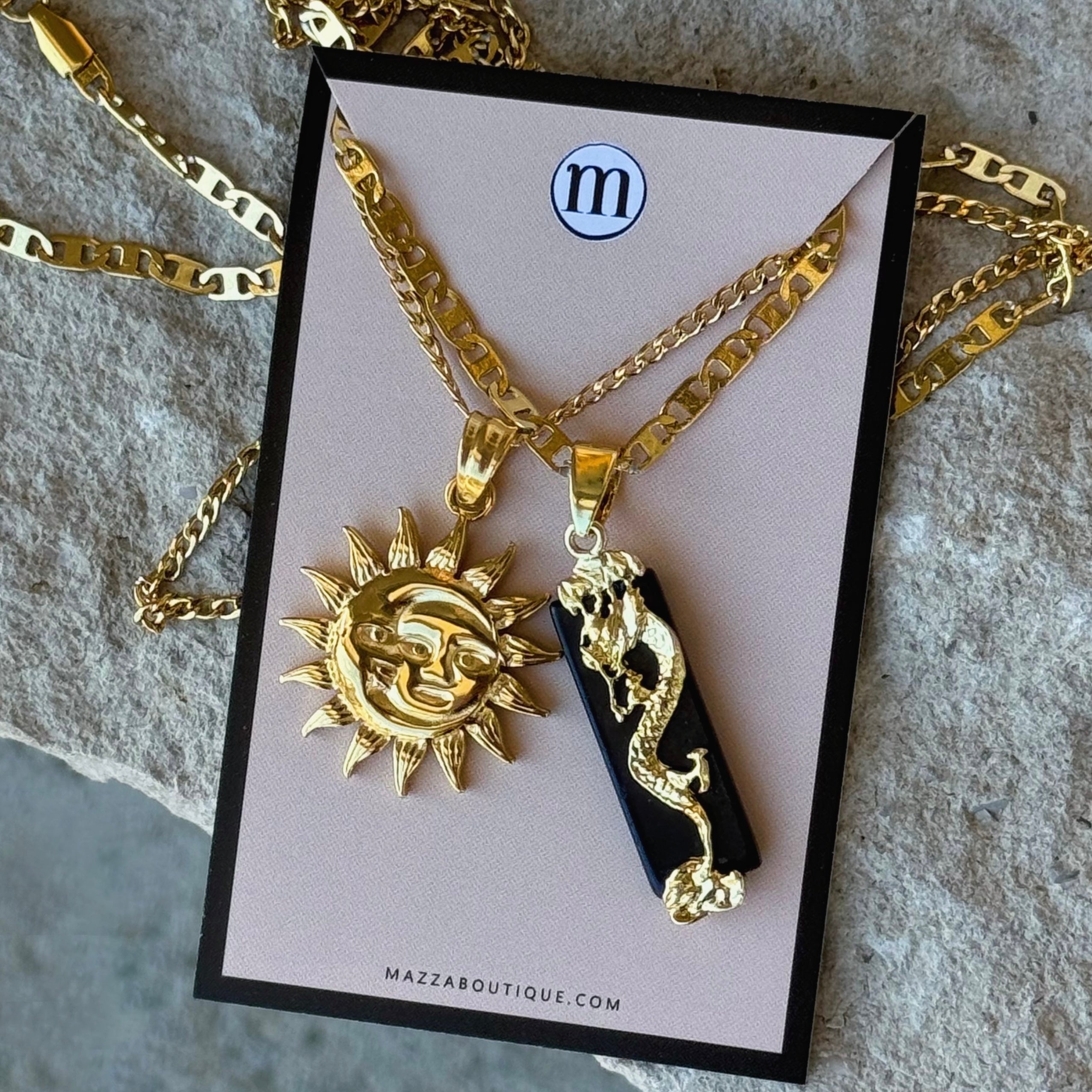 SUN & MOON DRAGON BLACK JADE set