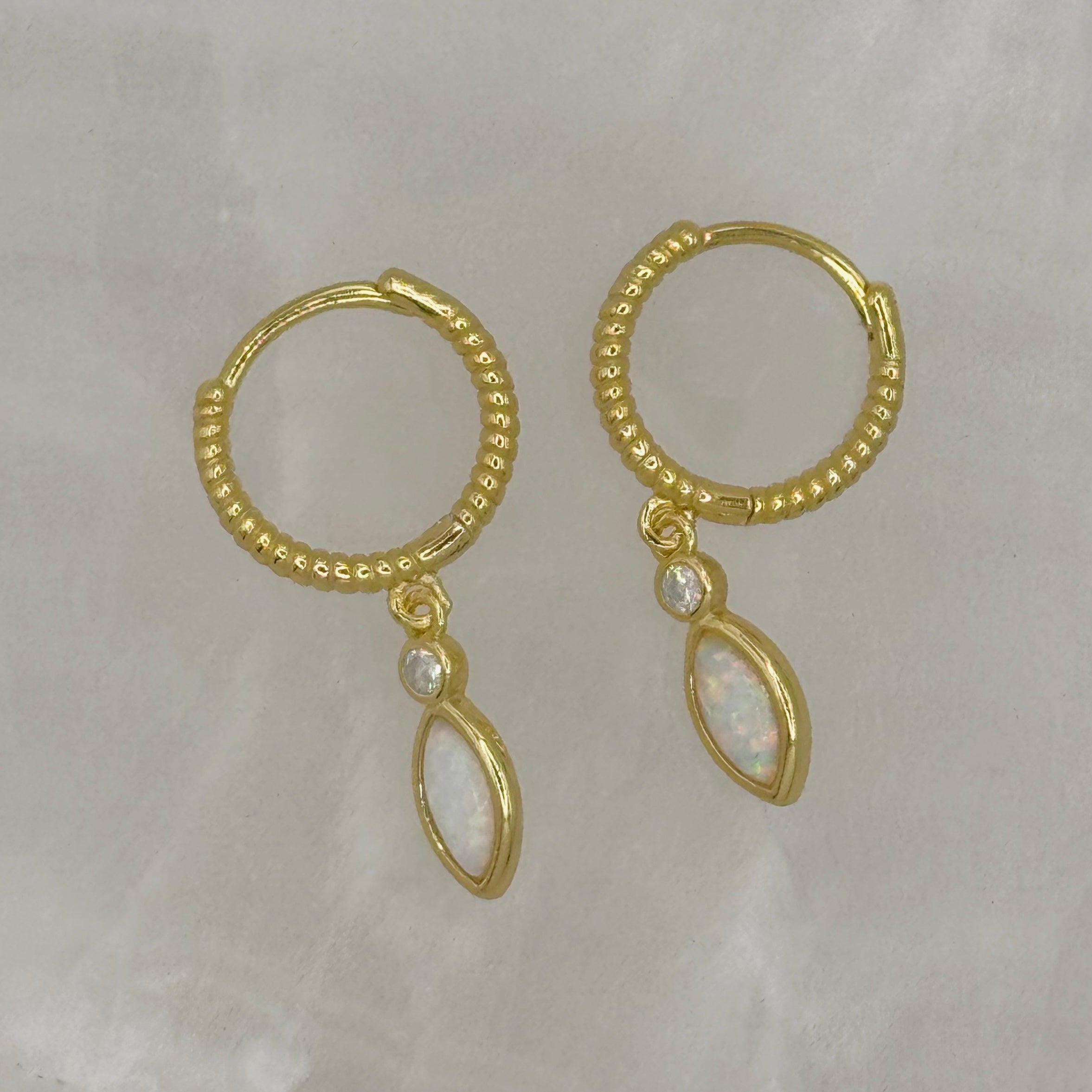 GOLD MARQUEE OPAL DANGLE earrings