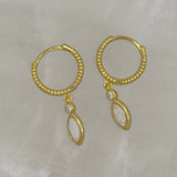 GOLD MARQUEE OPAL DANGLE earrings