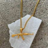 GOLD AK47 necklace