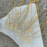 GOLD BUBBLE INITIAL SUPER MINI necklace