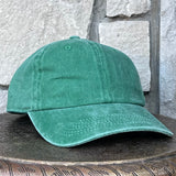 GREEN GARMENT-DYED COTTON BASEBALL cap