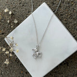 SILVER TEDDY BEAR MINI necklace