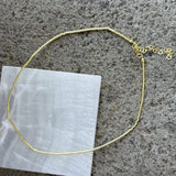 GOLD MINI TUBE BEADED necklace