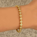 GOLD CRYSTAL MINI FLORA bangle