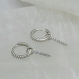 SILVER CRYSTAL SPIKE earring