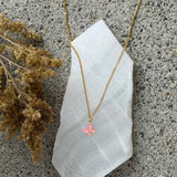 LIGHT PINK BUTTERFLY SUPER MINI necklace