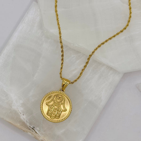 GOLDEN HAMSA LOVE necklace