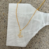 GOLDEN CRYSTAL BUTTERFLY SUPER MINI necklace