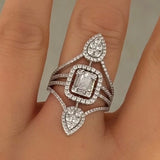 SILVER SURAYA COCKTAIL ring