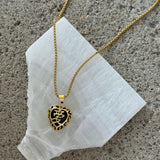 HEART LOVE BLACK JADE necklace