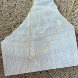 BEZEL CRYSTAL STUD SUPER MINI necklace