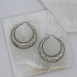 40MM SILVER CATERINA HOOP earrings