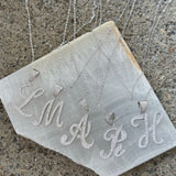 SILVER CRYSTAL CURSIVE INITIAL necklace