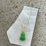 CRYSTAL GREEN JADE necklace