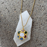 GOLD AURORA BLOOM CRYSTAL necklace