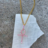 PINK ANKH necklace