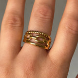 GOLD TANYA CHAIN LINK ring