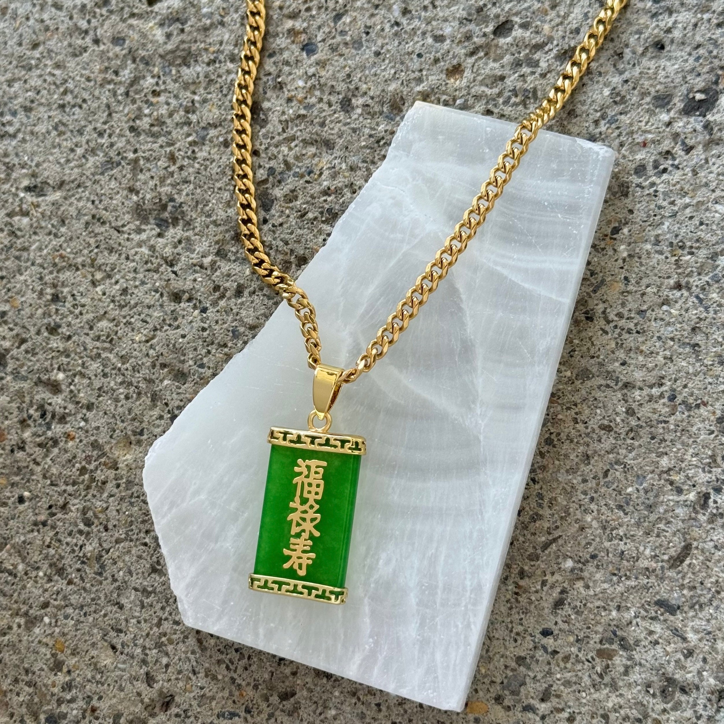 BLESSING GREEN JADE necklace