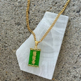 BLESSING GREEN JADE necklace