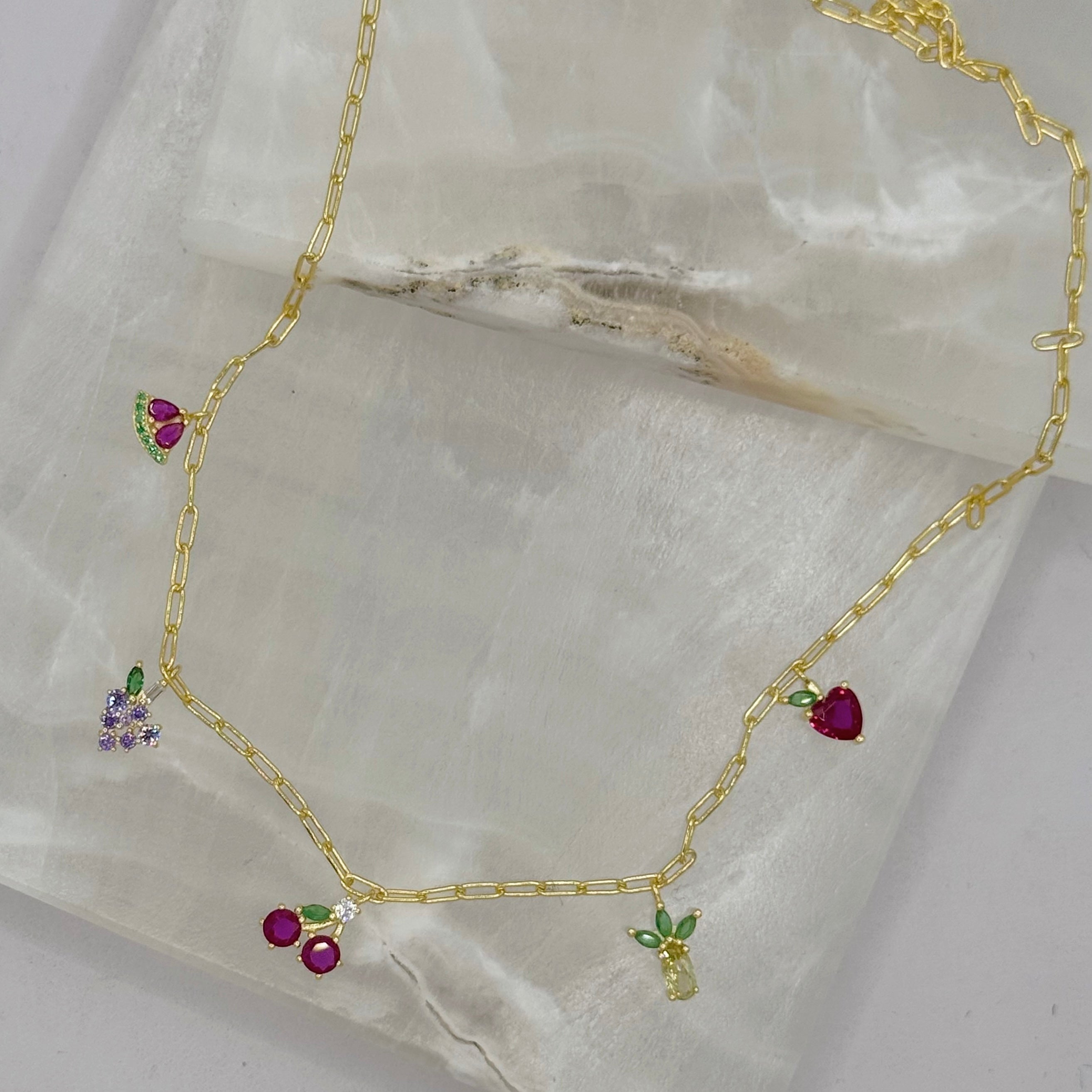 GOLD TUTTI FRUTTI necklace