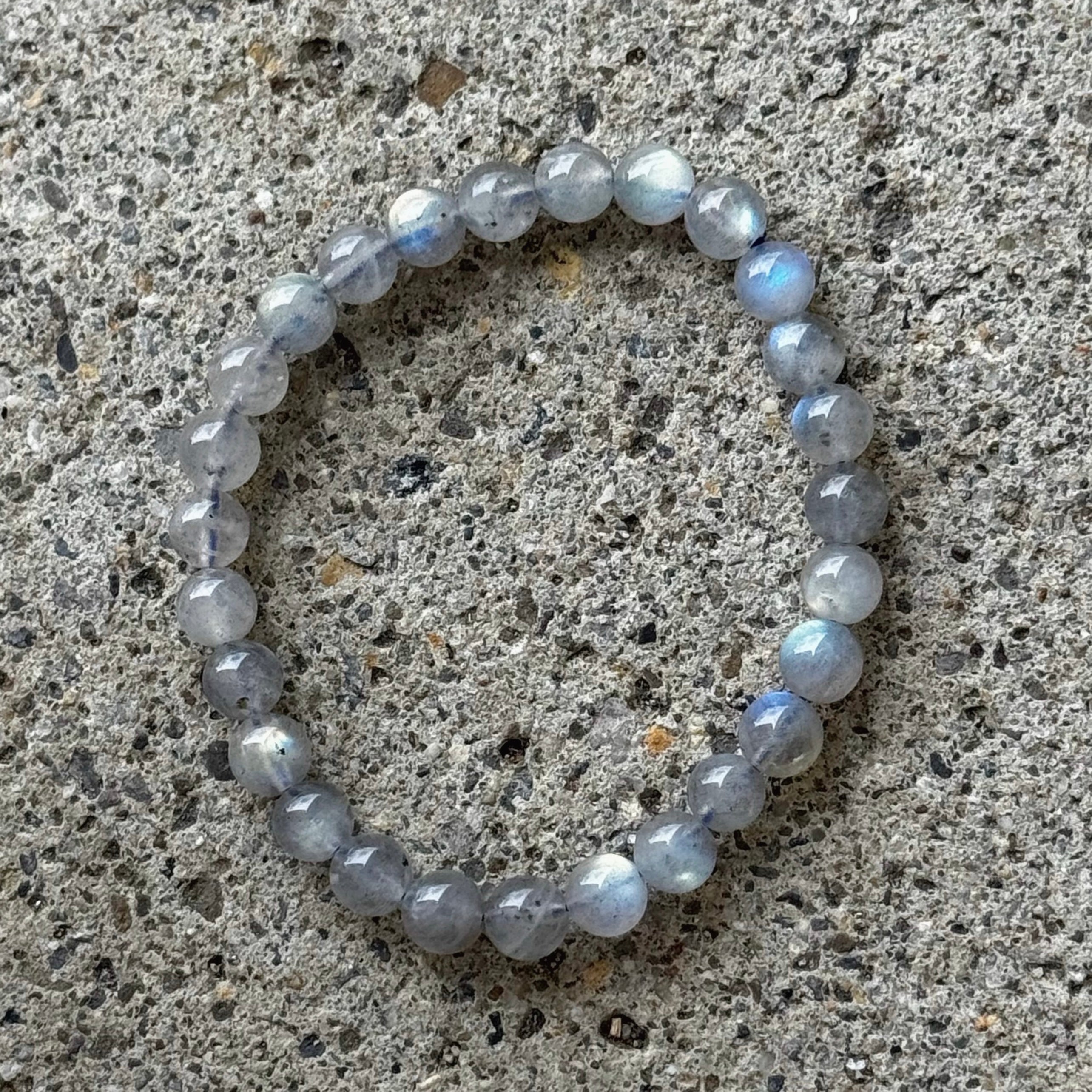 7MM LABRADORITE BEADED bracelet