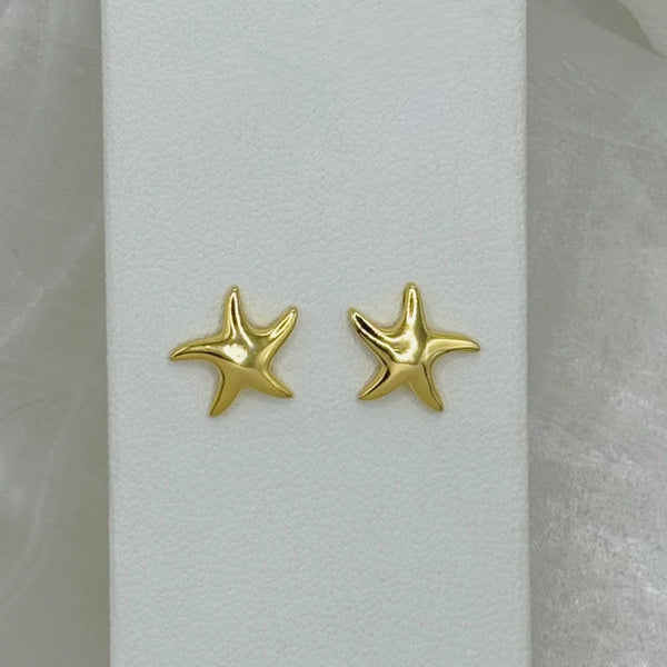 GOLD STARFISH STUD earrings