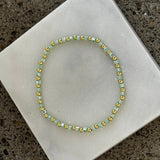 AVENTURINE SQUARE BEADED STRETCHY bracelet