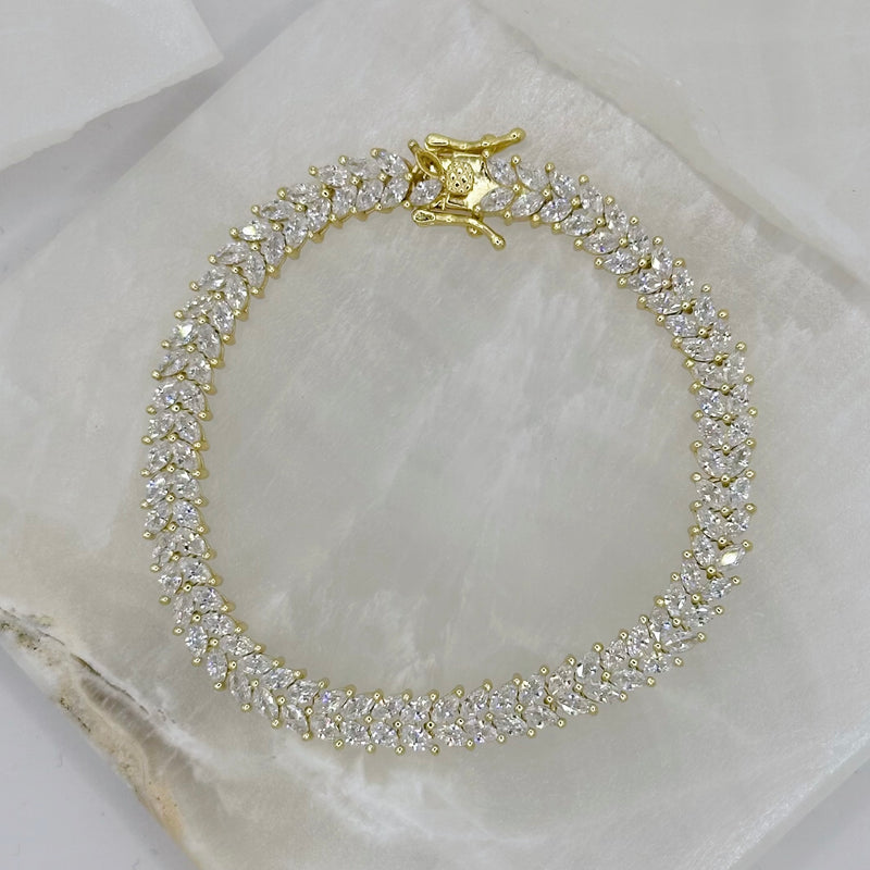 GOLD CRYSTAL FASHA bracelet