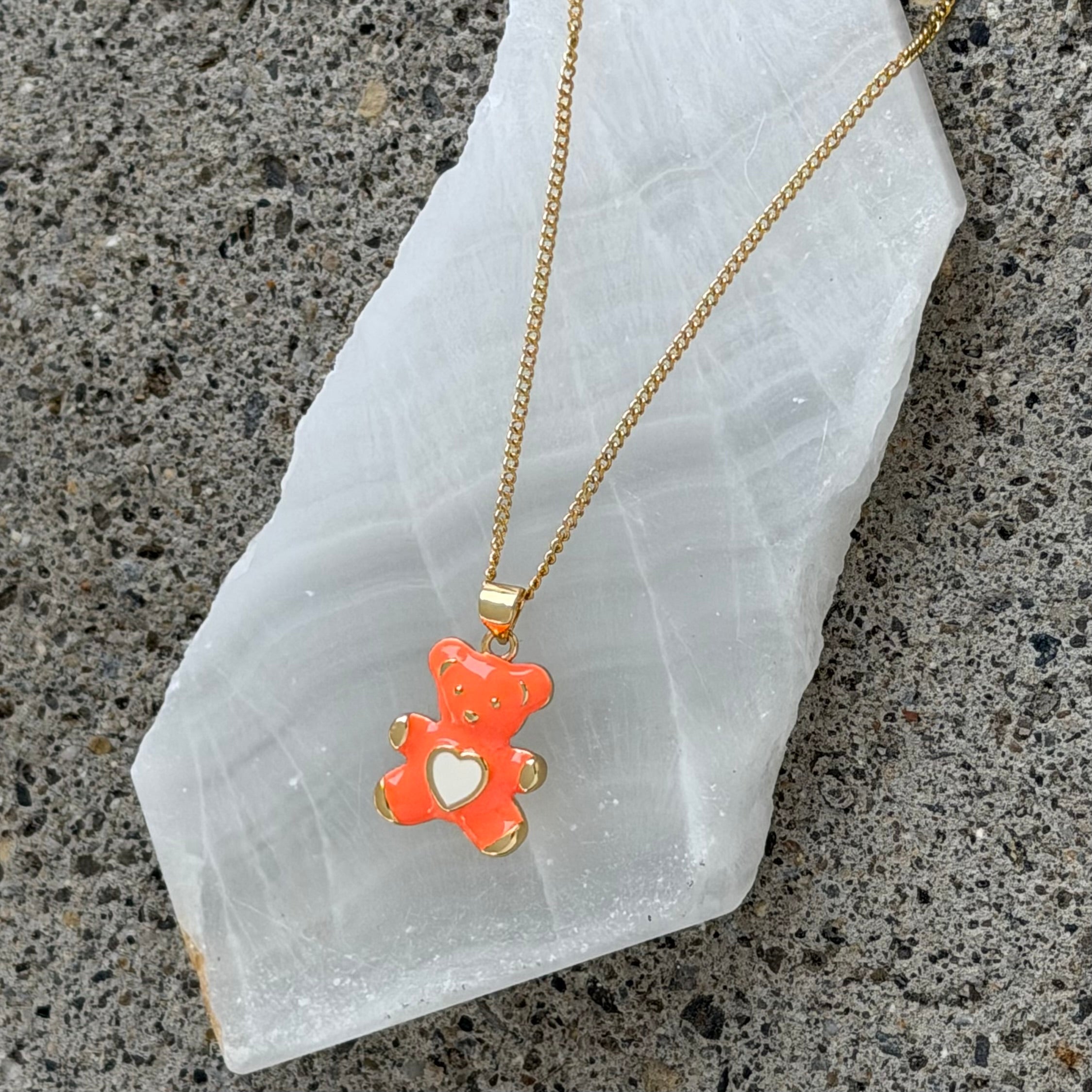 ORANGE TEDDY necklace