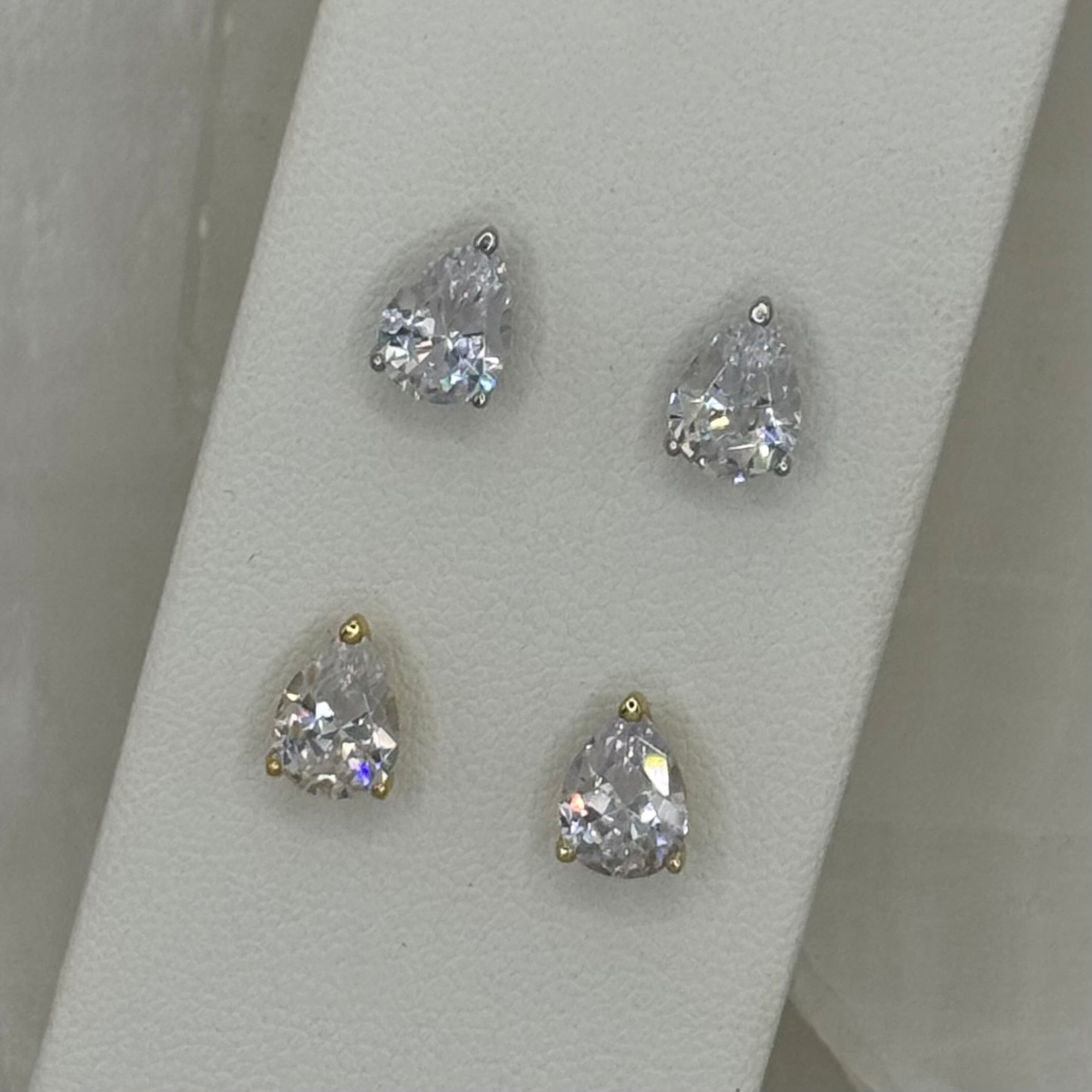 CRYSTAL TEARDROP STUD earrings