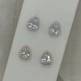 CRYSTAL TEARDROP STUD earrings