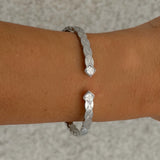 SILVER CRYSTAL MILA bangle