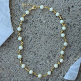 9MM GOLDEN ROUND PEARL necklace