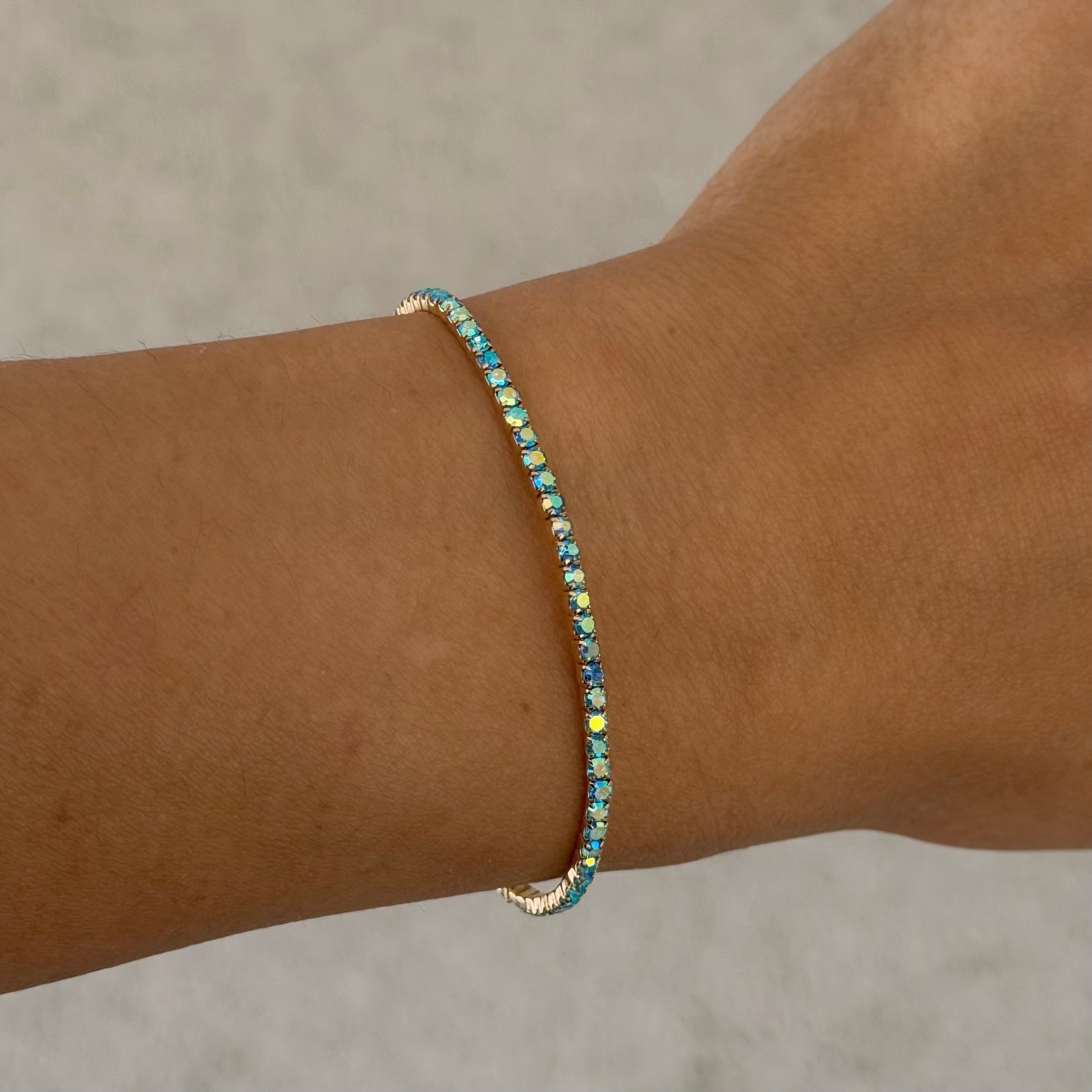 SEA GLASS BLUE CRYSTAL bracelet