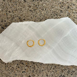 6MM GOLD THIN HOOP earrings