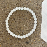 6MM SELENITE BEADED bracelet