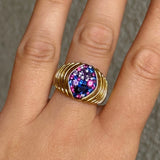 GOLD PURPLE DREAM CAGED ring