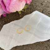 8MM GOLD THIN MINI HOOP earrings