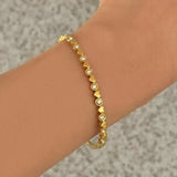 GOLD CRYSTAL MINI HEARTS bangle
