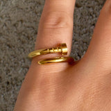 GOLD STEEL NAILED IT ring