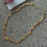 MULTI COLOR BAGUETTE CRYSTAL necklace