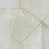OPEN LOOP CRYSTAL LINK necklace