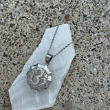SILVER PEACEFUL OHM necklace