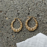 SMALL VINTAGE BAMBOO HOOP earrings