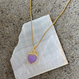 ROYAL HEART LAVENDER JADE necklace
