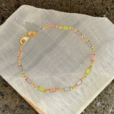 GOLD PASTEL BAGUETTE JEWEL bracelet