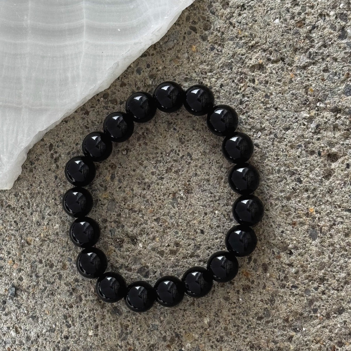 10MM BLACK OBSIDIAN 10MM BEADED bracelet
